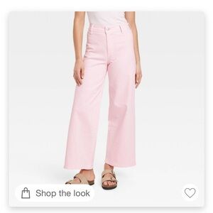 Women’s High-Rise Sailor Wide Leg Ankle Jeans - Universal Thread Pink 4